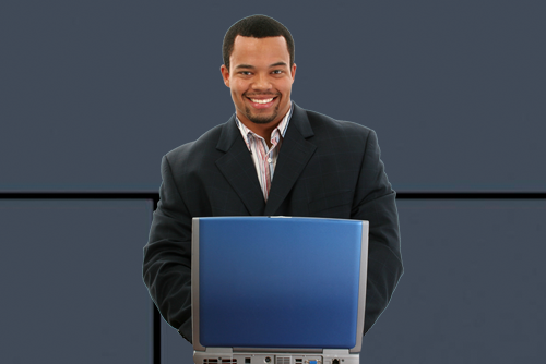 It services, man with laptop, XCL Business Technologies, Xerox, Dell, Islandia, NY, Long Island