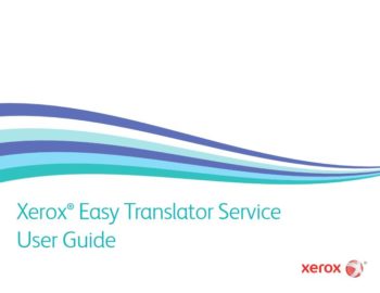 User Guide Cover, Xerox, Easy Translator Service, XCL Business Technologies, Xerox, Dell, Islandia, NY, Long Island